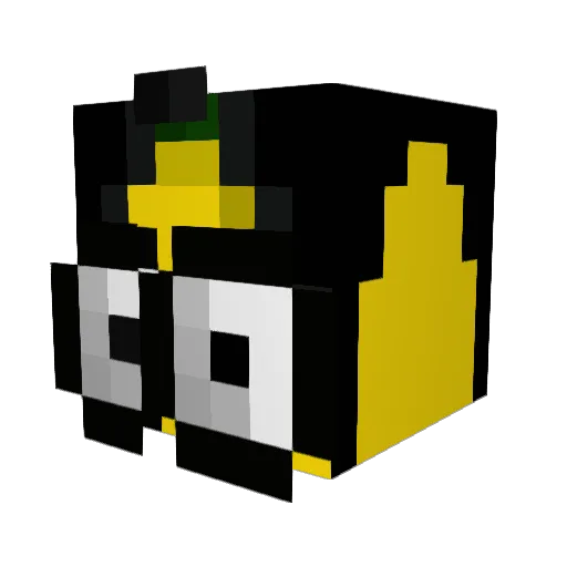 99_99 Minecraft avatar head, 3D render