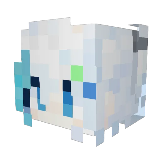 99aaa Minecraft avatar head, 3D render