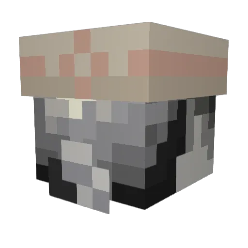99ch Minecraft avatar head, 3D render