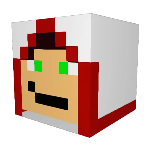 99name Minecraft avatar head, 3D render