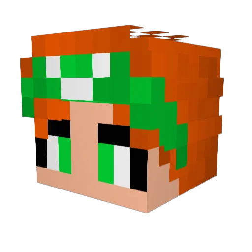 99peachy Minecraft avatar head, 3D render