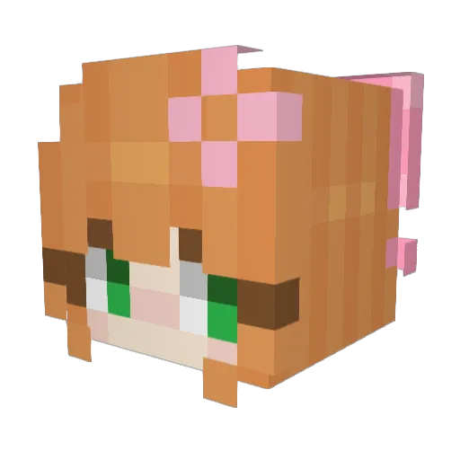 99plus_Y Minecraft avatar head, 3D render