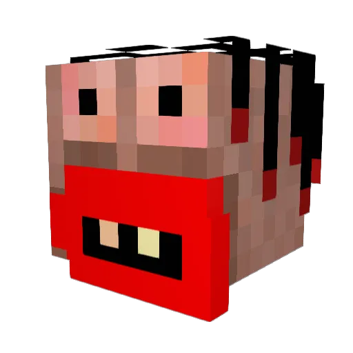 99smell Minecraft avatar head, 3D render