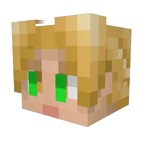 99wentworth Minecraft avatar head, 3D render