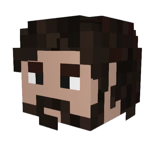 9AMER Minecraft avatar head, 3D render