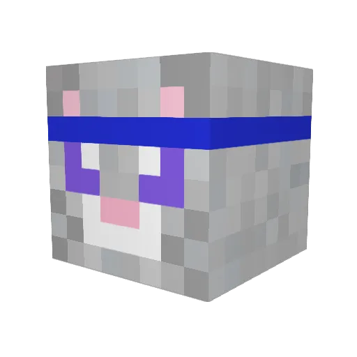 9BlockinqU2KFC Minecraft avatar head, 3D render