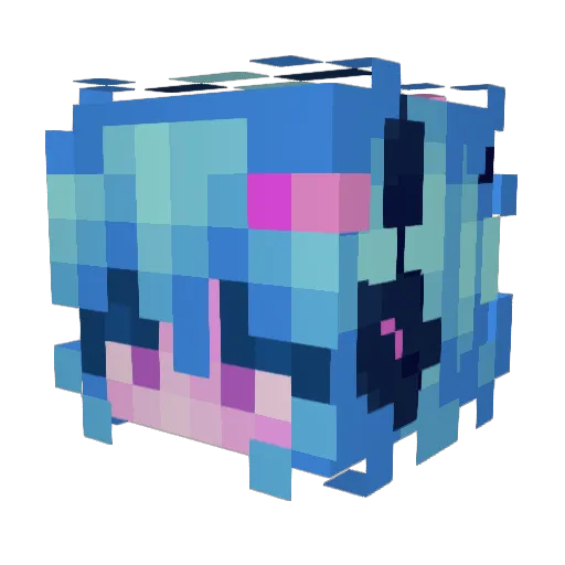 9Blox Minecraft avatar head, 3D render