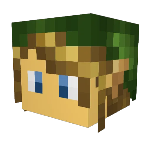9Die Minecraft avatar head, 3D render