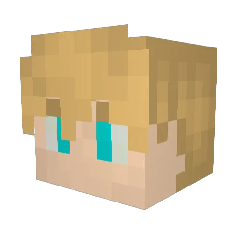 9G15 Minecraft avatar head, 3D render