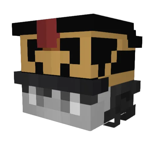 9H3 Minecraft avatar head, 3D render