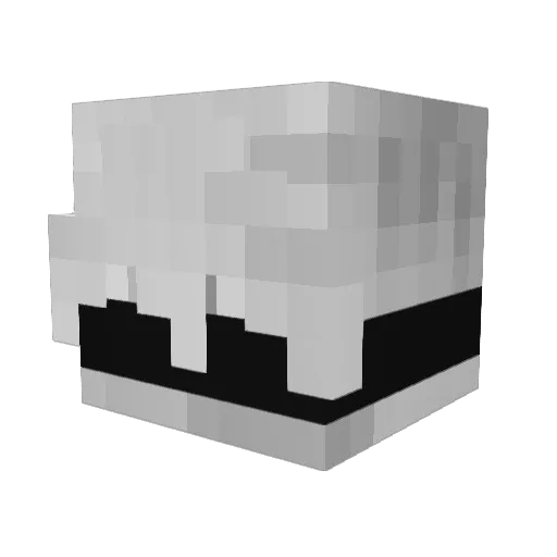 9Hollow Minecraft avatar head, 3D render