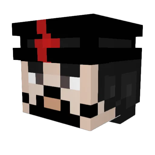 9I78 Minecraft avatar head, 3D render