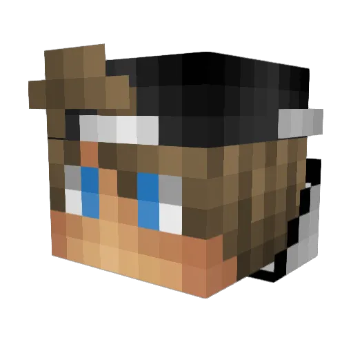 9I_NEKTO Minecraft avatar head, 3D render