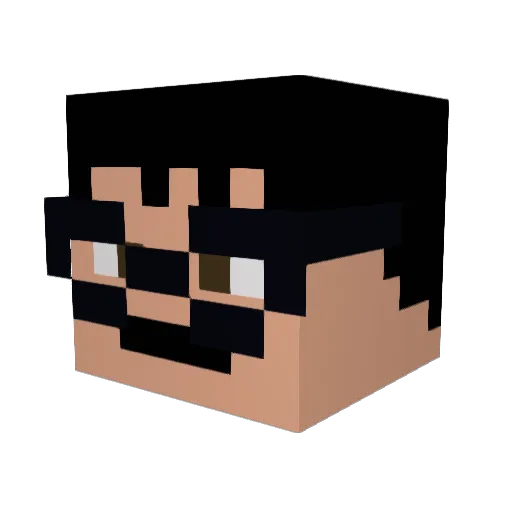 9LK Minecraft avatar head, 3D render