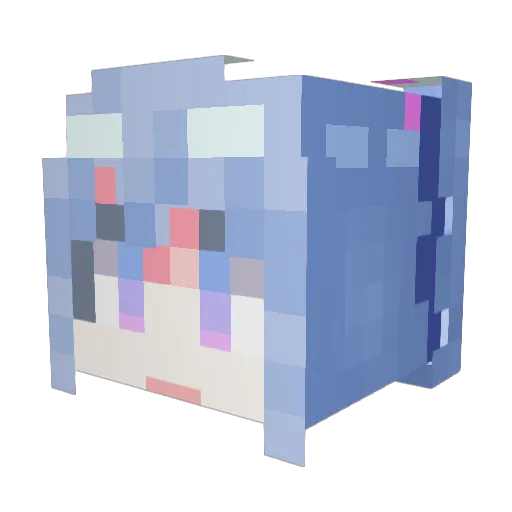 9Lum Minecraft avatar head, 3D render