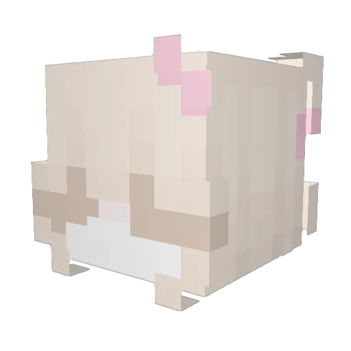 9Mika Minecraft avatar head, 3D render