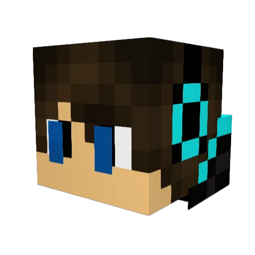9SM9 Minecraft avatar head, 3D render