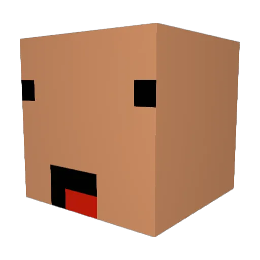 9Side Minecraft avatar head, 3D render