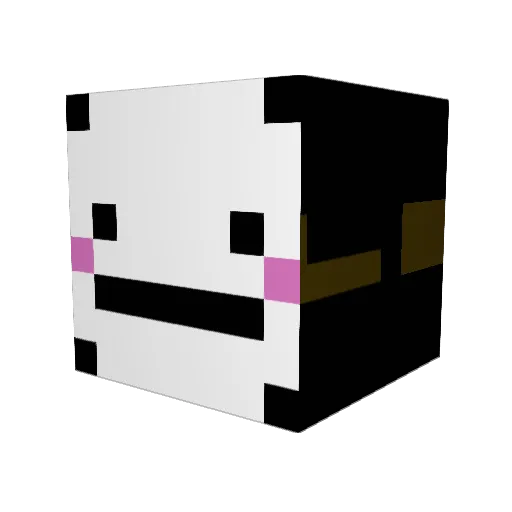 9VDCV24 Minecraft avatar head, 3D render