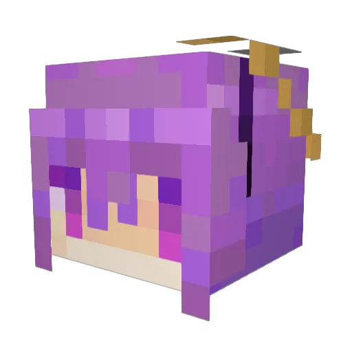 9_G1 Minecraft avatar head, 3D render