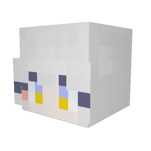 9_Ge Minecraft avatar head, 3D render