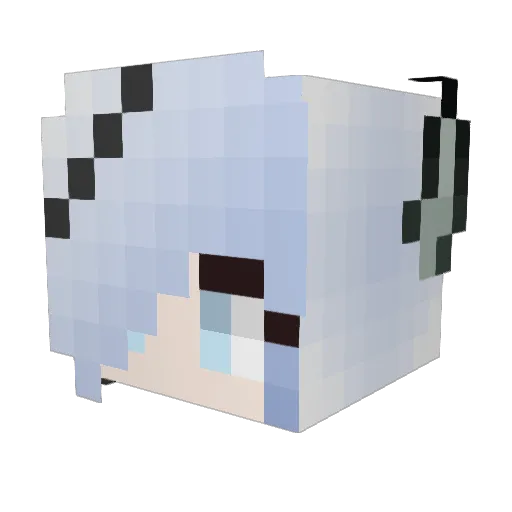 9_Kitty_9 Minecraft avatar head, 3D render