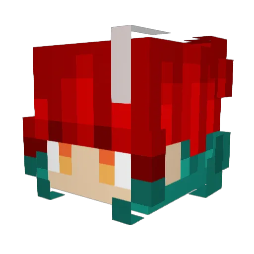 9_Mikuz Minecraft avatar head, 3D render