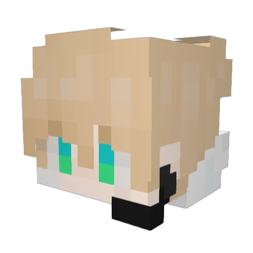 9_Ohgi Minecraft avatar head, 3D render