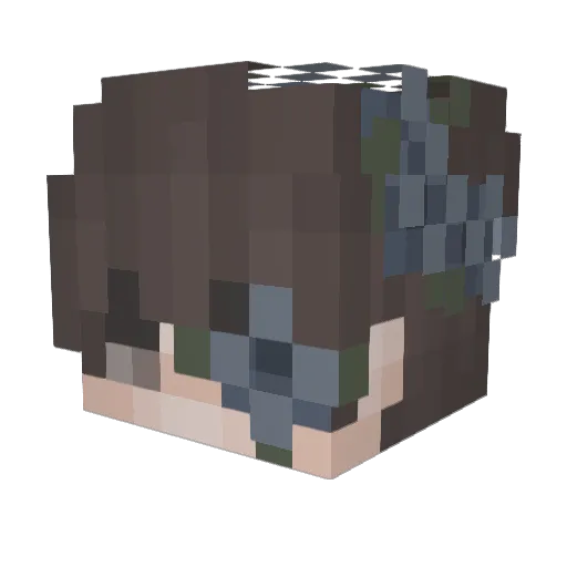 9_Primrose_9 Minecraft avatar head, 3D render