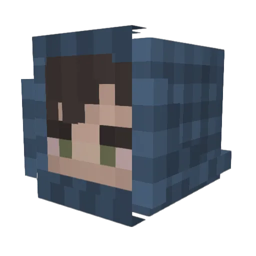 9_Yuri_7 Minecraft avatar head, 3D render