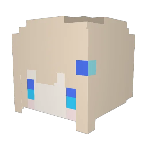 9_nine_ Minecraft avatar head, 3D render