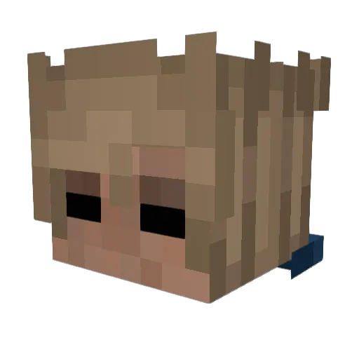 9allox Minecraft avatar head, 3D render