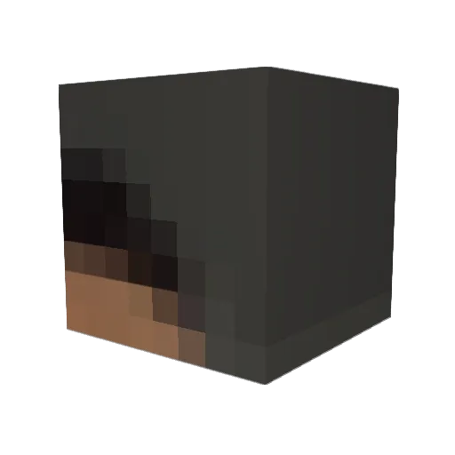 9alwa Minecraft avatar head, 3D render