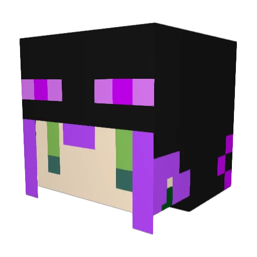 9apxn6 Minecraft avatar head, 3D render