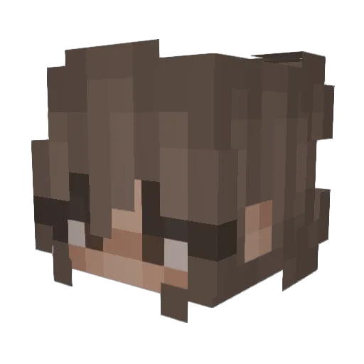 9auline Minecraft avatar head, 3D render