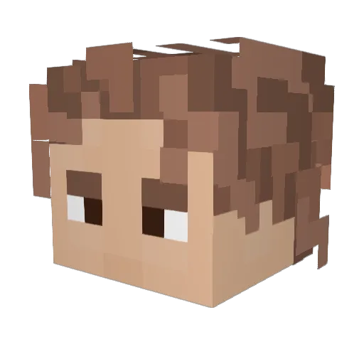9ba Minecraft avatar head, 3D render