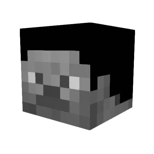 9dxx Minecraft avatar head, 3D render
