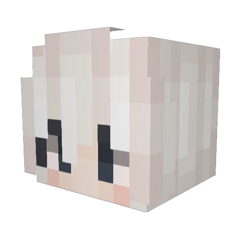 9fq Minecraft avatar head, 3D render