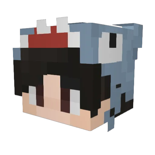 9haTTori Minecraft avatar head, 3D render