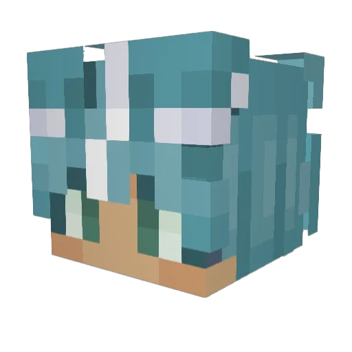 9houlish Minecraft avatar head, 3D render