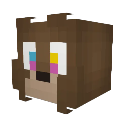 9isp Minecraft avatar head, 3D render