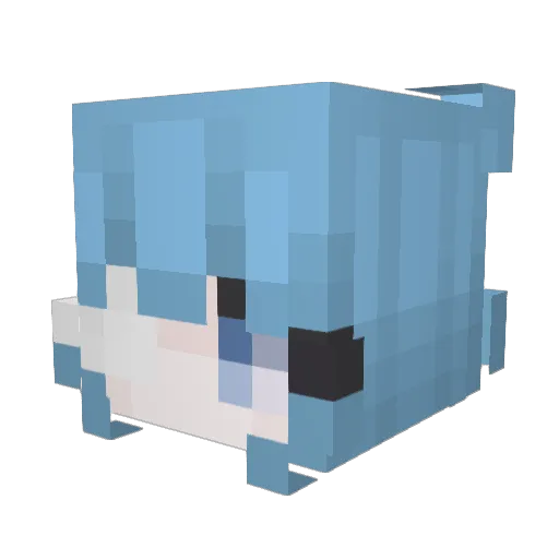 9ket Minecraft avatar head, 3D render