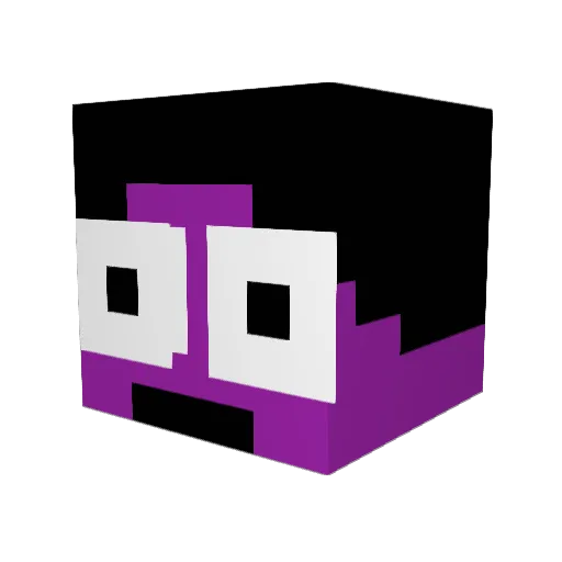 9lxx Minecraft avatar head, 3D render