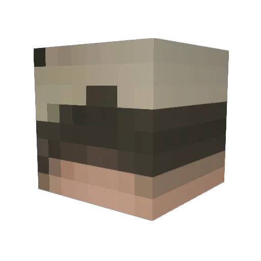 9mags Minecraft avatar head, 3D render