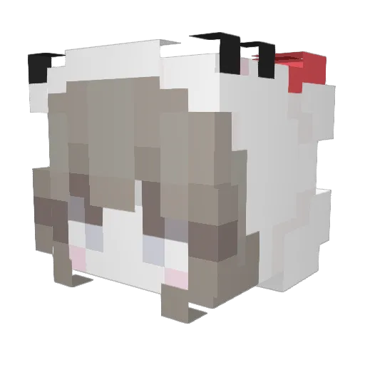 9mail Minecraft avatar head, 3D render