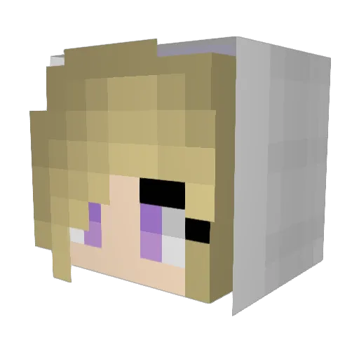 9nanae Minecraft avatar head, 3D render