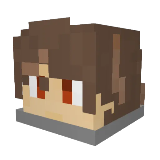 9orz Minecraft avatar head, 3D render
