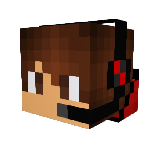 9pizza Minecraft avatar head, 3D render