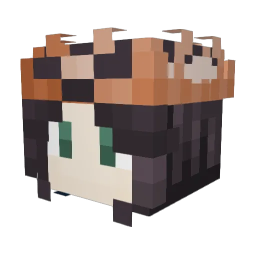 9ratz Minecraft avatar head, 3D render