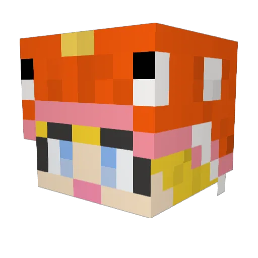 9ryeo Minecraft avatar head, 3D render